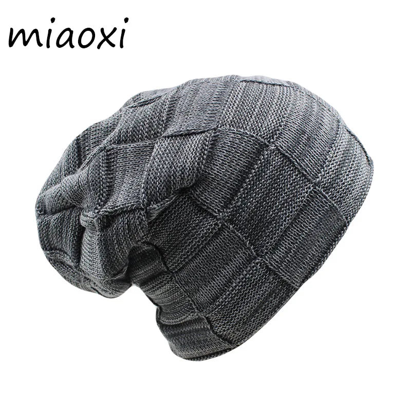 New High Quality Men Winter Knit Warm Beanies Skullies Fashion Unisex Women Adult Hat Thick Hat Gorros Casual Hats Bonnet