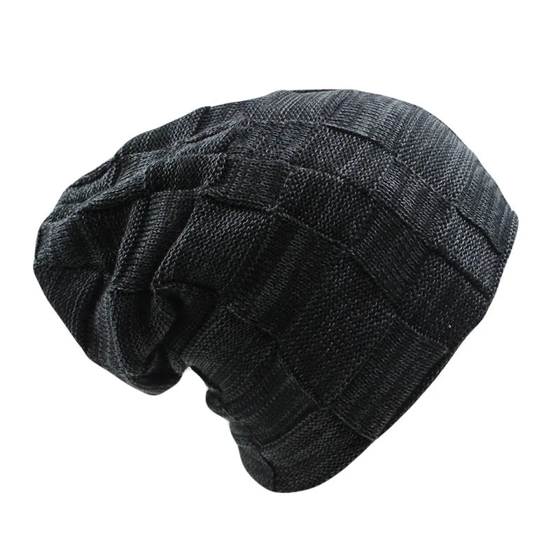 New High Quality Men Winter Knit Warm Beanies Skullies Fashion Unisex Women Adult Hat Thick Hat Gorros Casual Hats Bonnet