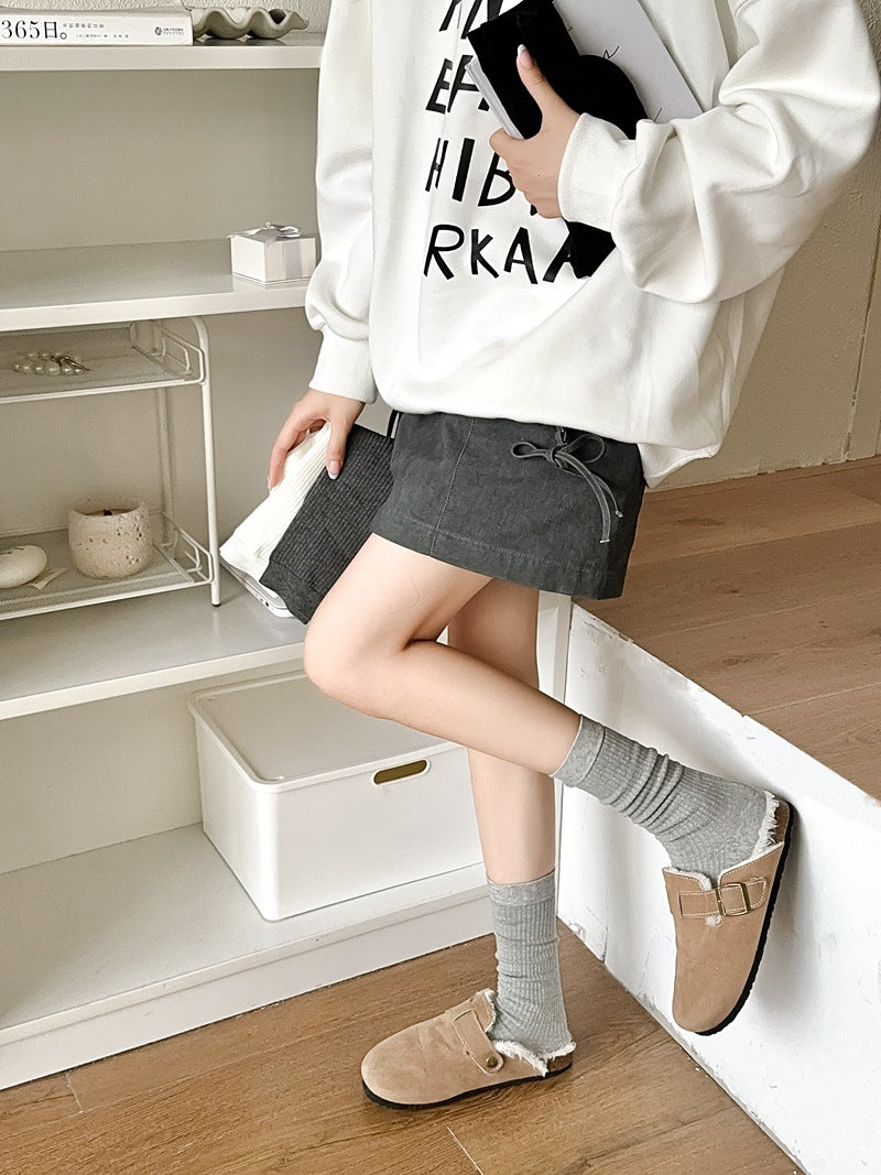 2025 New Women Socks Casual Fashion Striped Red Gray Elastic Long Socks Women Polka Dot Harajuku Retro Cotton Middle-tube Socks