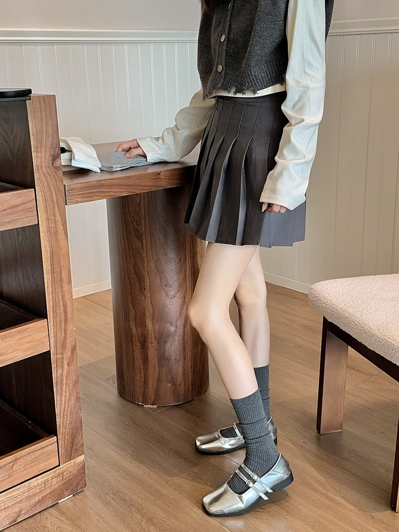 2025 New Women Socks Casual Fashion Striped Red Gray Elastic Long Socks Women Polka Dot Harajuku Retro Cotton Middle-tube Socks