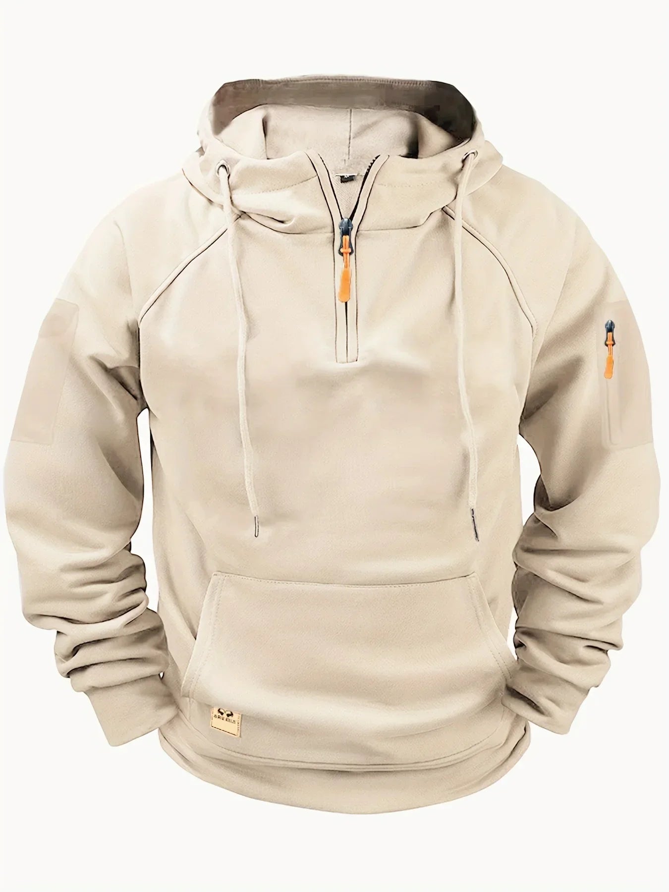 2025 Men's Hooded Sweatshirt, Thick and Warm, High-Quality, With a Hood, Athletic Style, Zipper Closure, Multiple Pockets, Fashi