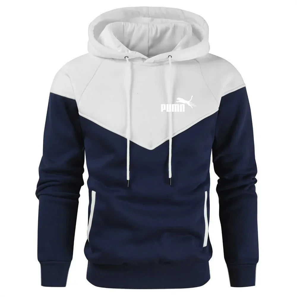 Autumn New Hip Hop Streetwear Fashion Splicing Hoody Animal Print Casual Men's Hoodies Sweatshirts Plus Fleece Tops Pullover