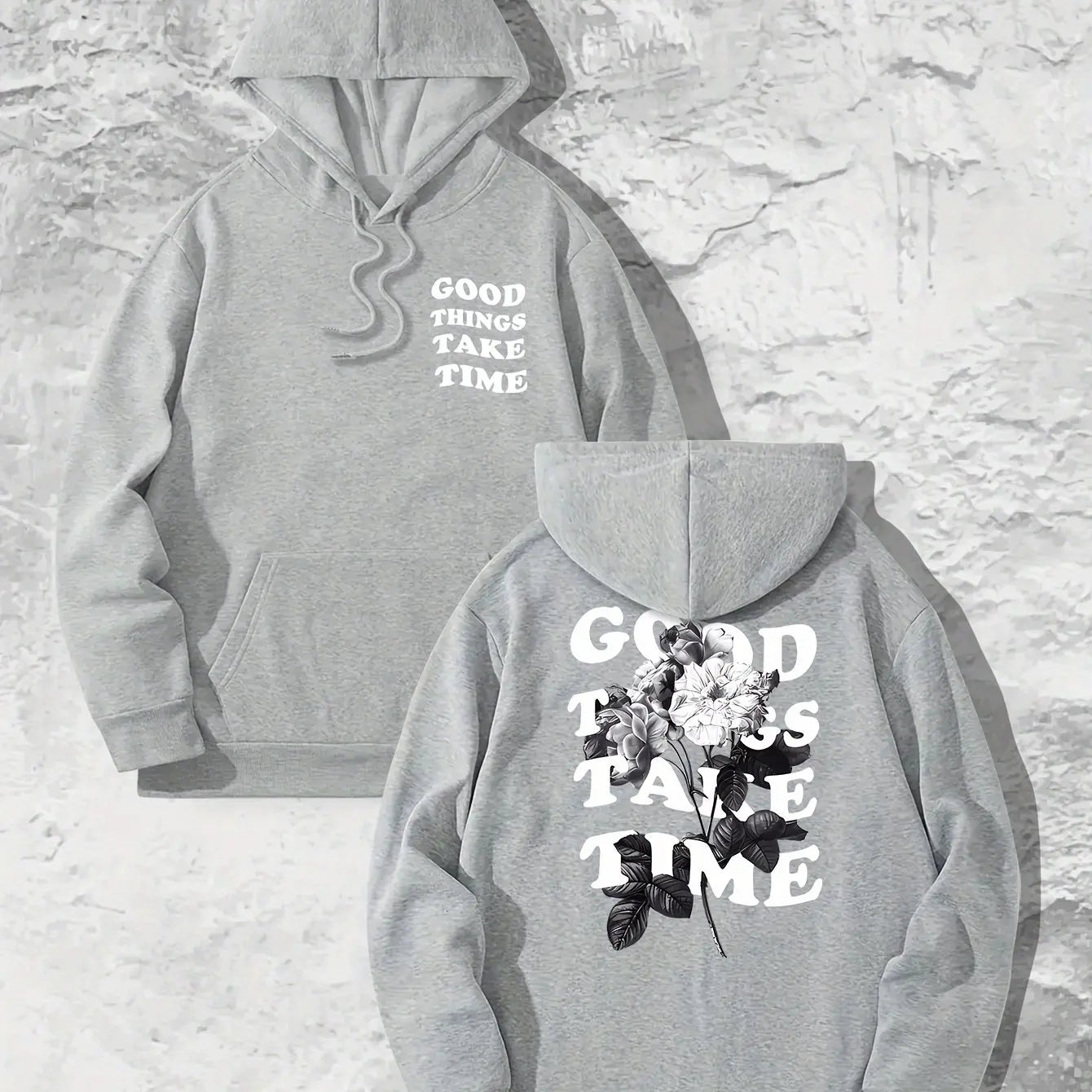 2025 unisex hooded sweatshirt men's solid color sweatshirt men's and women's long sleeved plug-in pocket pullover