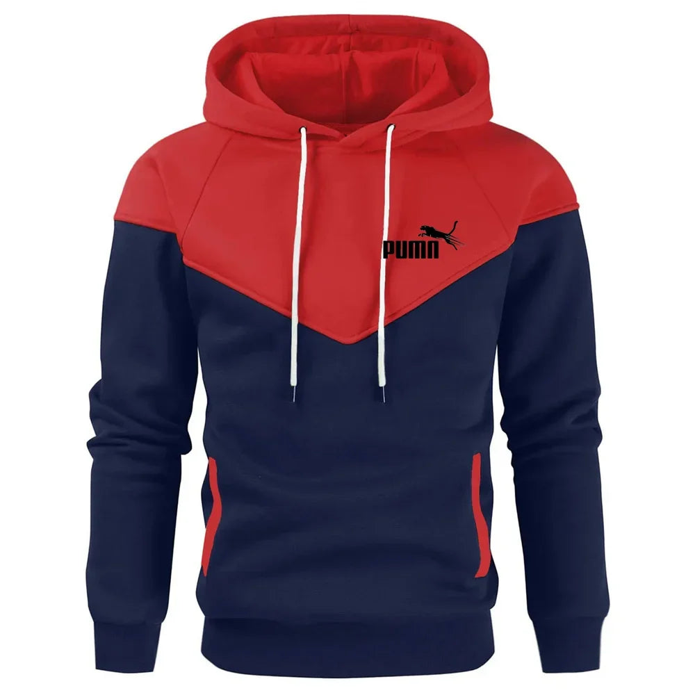 Autumn New Hip Hop Streetwear Fashion Splicing Hoody Animal Print Casual Men's Hoodies Sweatshirts Plus Fleece Tops Pullover