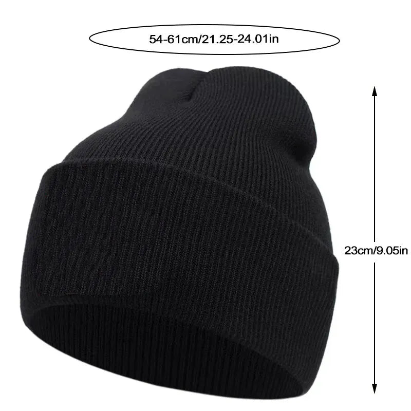 Angry expression embroidered knitted hat, warm woolen hat for men's and women's outdoor sports events in autumn and winter