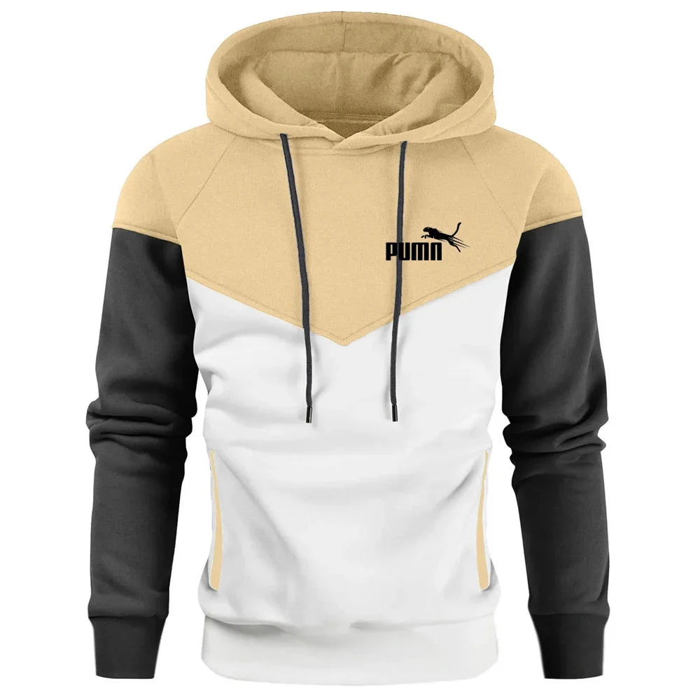 Autumn New Hip Hop Streetwear Fashion Splicing Hoody Animal Print Casual Men's Hoodies Sweatshirts Plus Fleece Tops Pullover