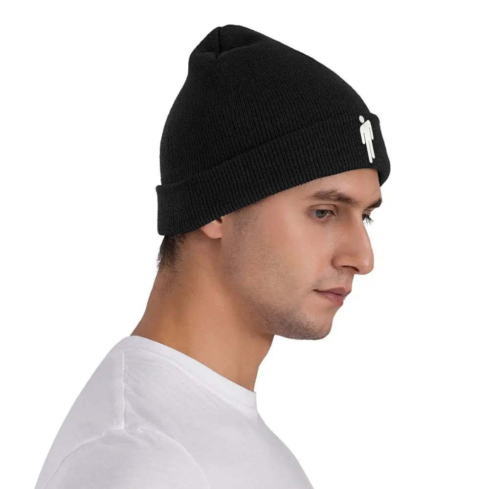 American Singer Bonnet Hats Music Album White Logo Beanie Hats Knit Hat Winter Y2K Cool Men Women Unisex Hippie Elastic Cap