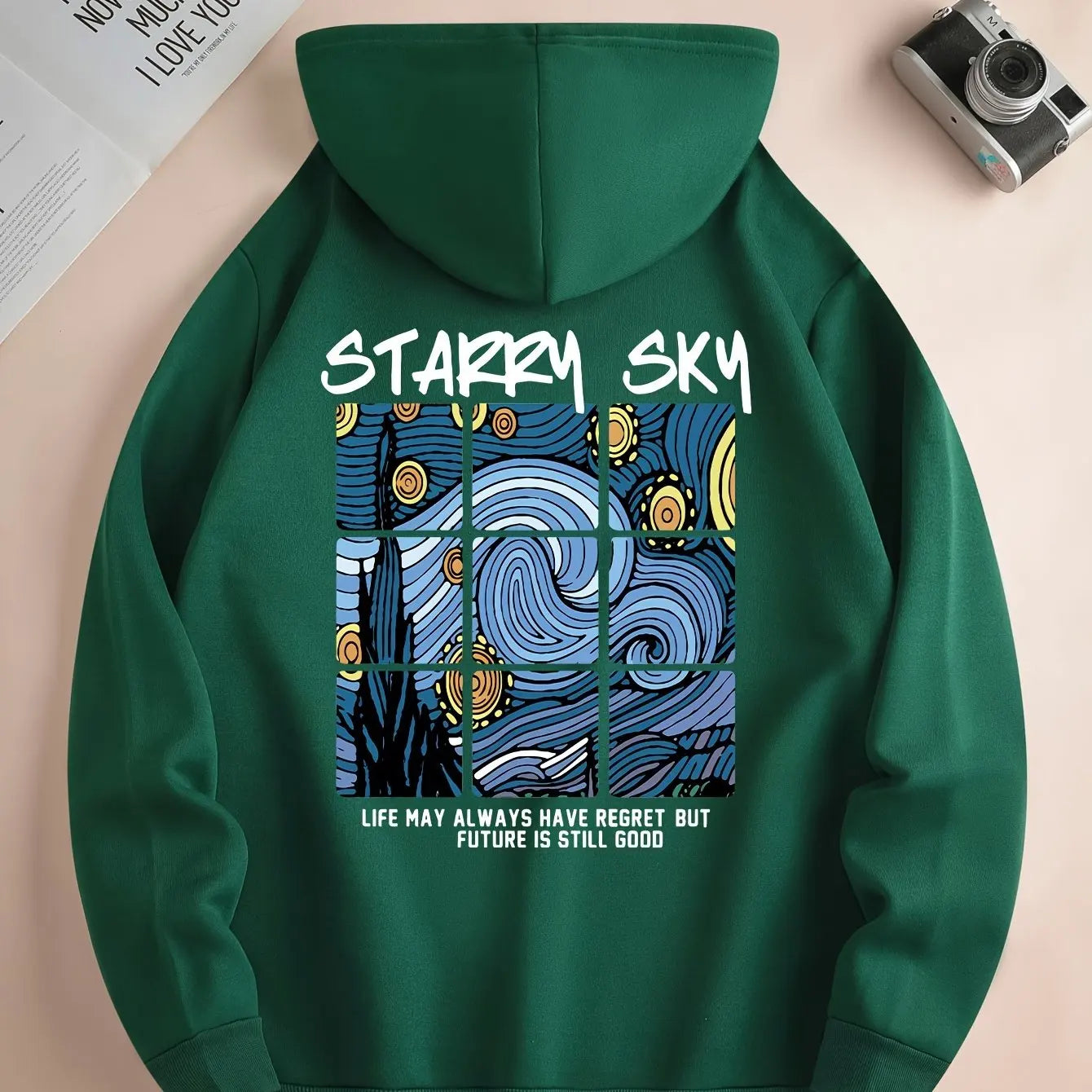 Mens Loose Tracksuit Casual Printing Sweatshirt High Quality Hot Sales Versatile Pullover Trend Black White Street Tops Clothing