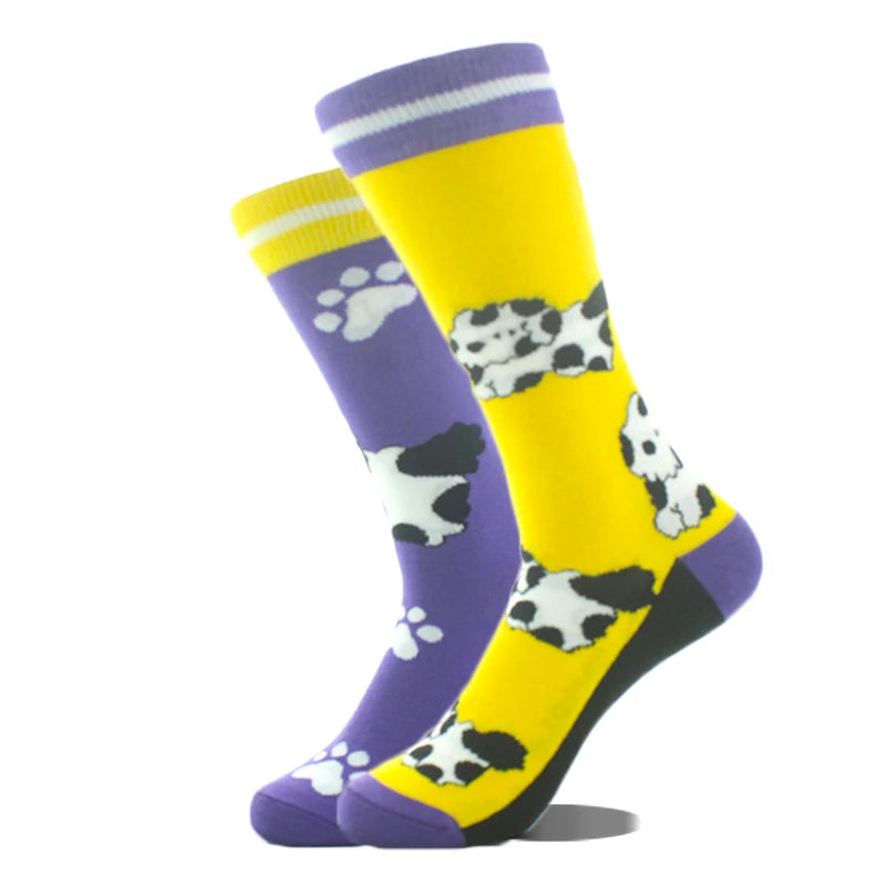 AB Happy Cotton Funny Socks Men Beer Panda Duck Crazy Design Sokken Unisex Novelty Plant Piano Crew Skateboard Calcetines Hombre