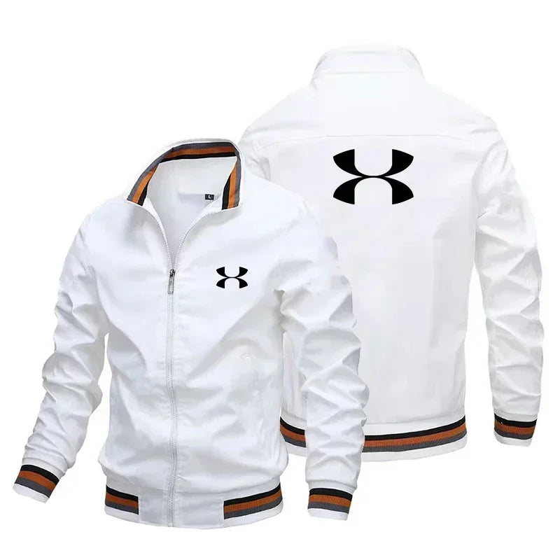 Spring and autumn 2025 fashion men's comfortable outdoor sportswear new high-end casual loose style thin coat, with hooded desig