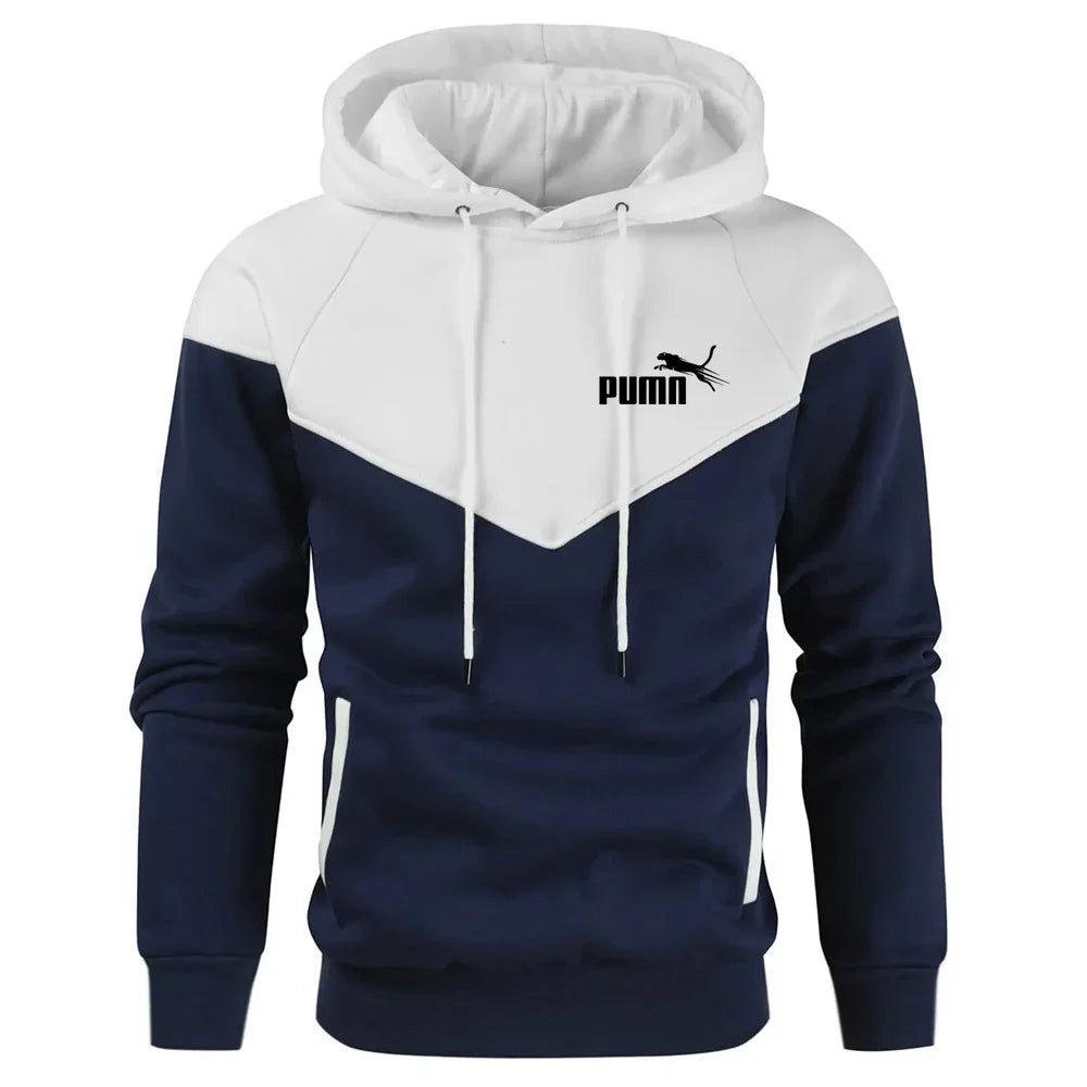 Autumn New Hip Hop Streetwear Fashion Splicing Hoody Animal Print Casual Men's Hoodies Sweatshirts Plus Fleece Tops Pullover