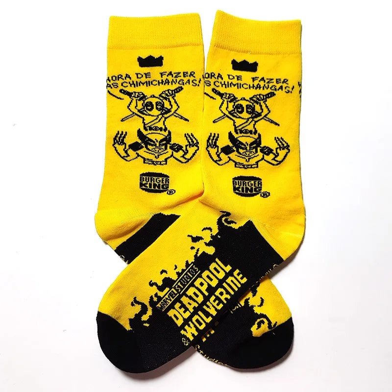 1 Pair New Anime Men Socks Long Socks Men‘s Knee-High cosplay Socks Personality Hip Hop Harajuku Funny Socks for Men