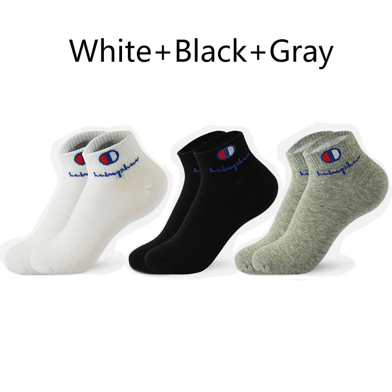 3 Pairs Cotton Socks Men's Ankle Socks Short Soft Breathable Mesh Lightweight Athletic Sports Socks Low Cut Gym Running Sock Man