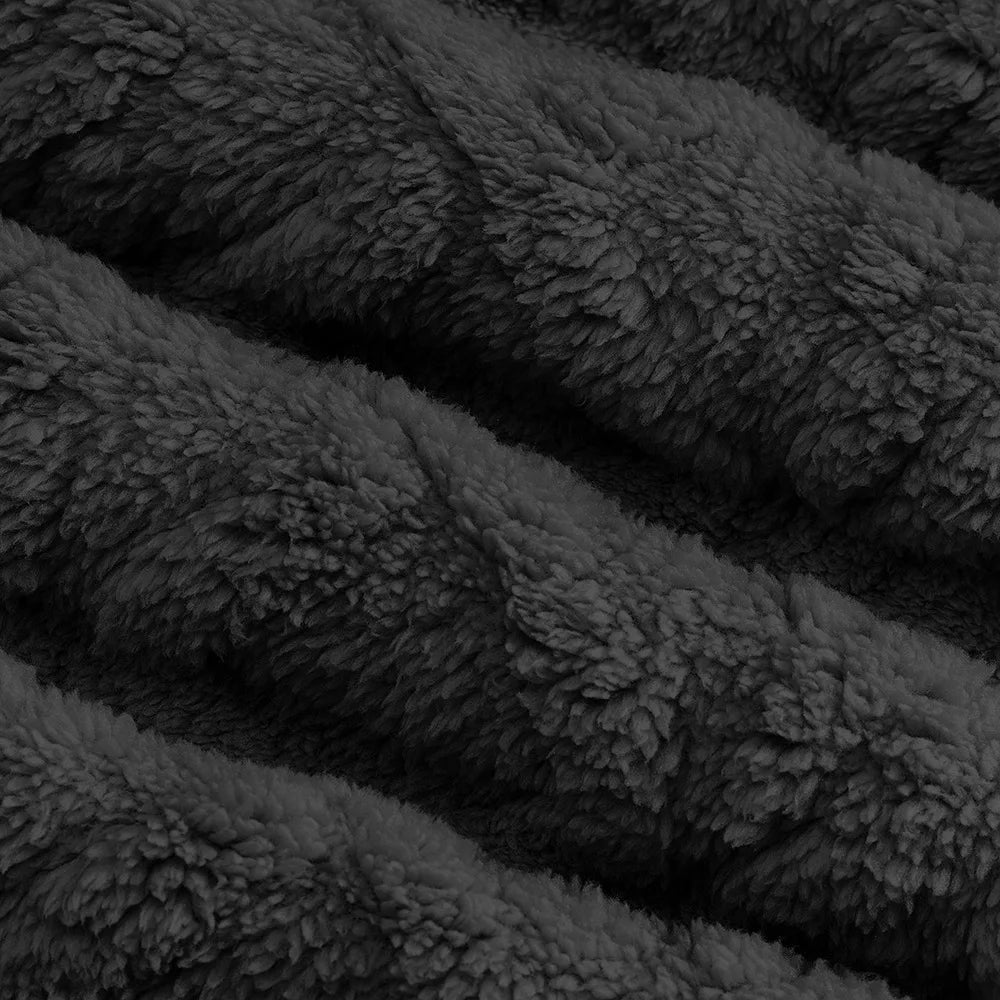 Autumn and winter leisure men's high street jacquard double-sided velvet hooded sports trend pullover sweater jacket