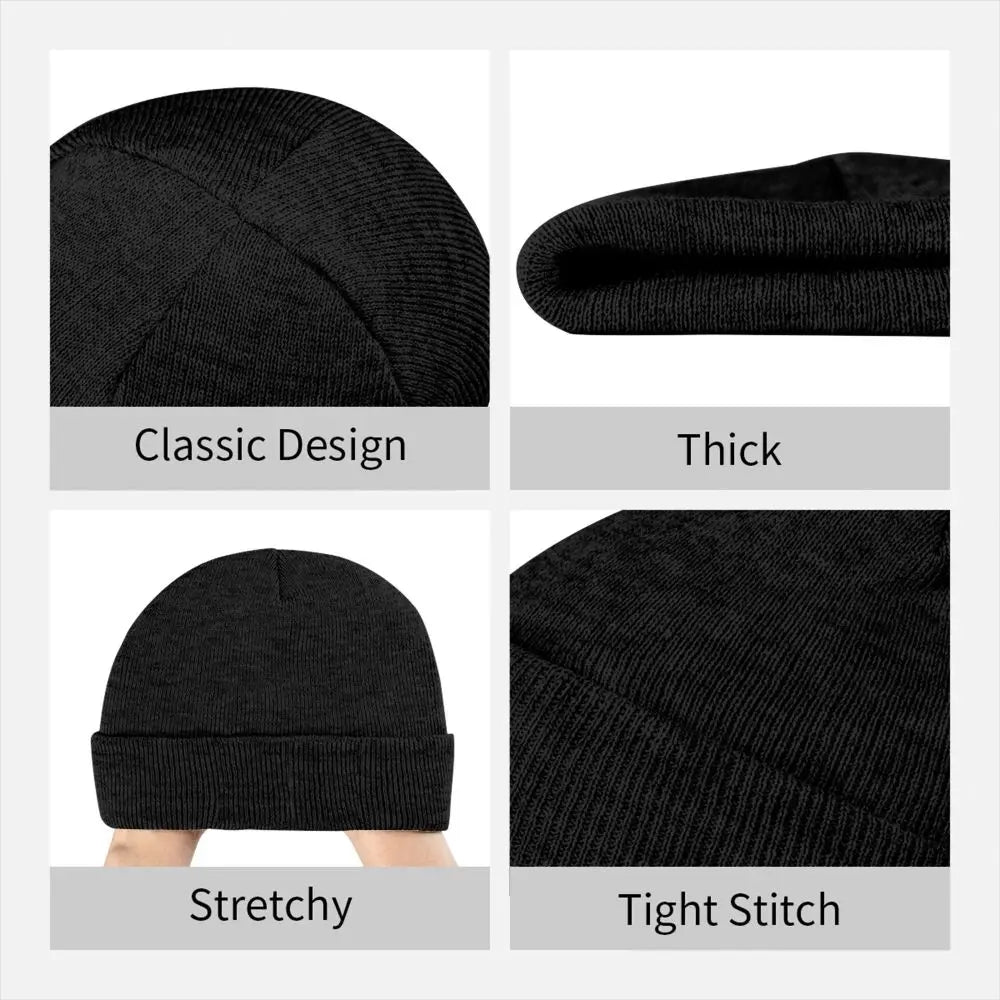 American Singer Bonnet Hats Music Album White Logo Beanie Hats Knit Hat Winter Y2K Cool Men Women Unisex Hippie Elastic Cap