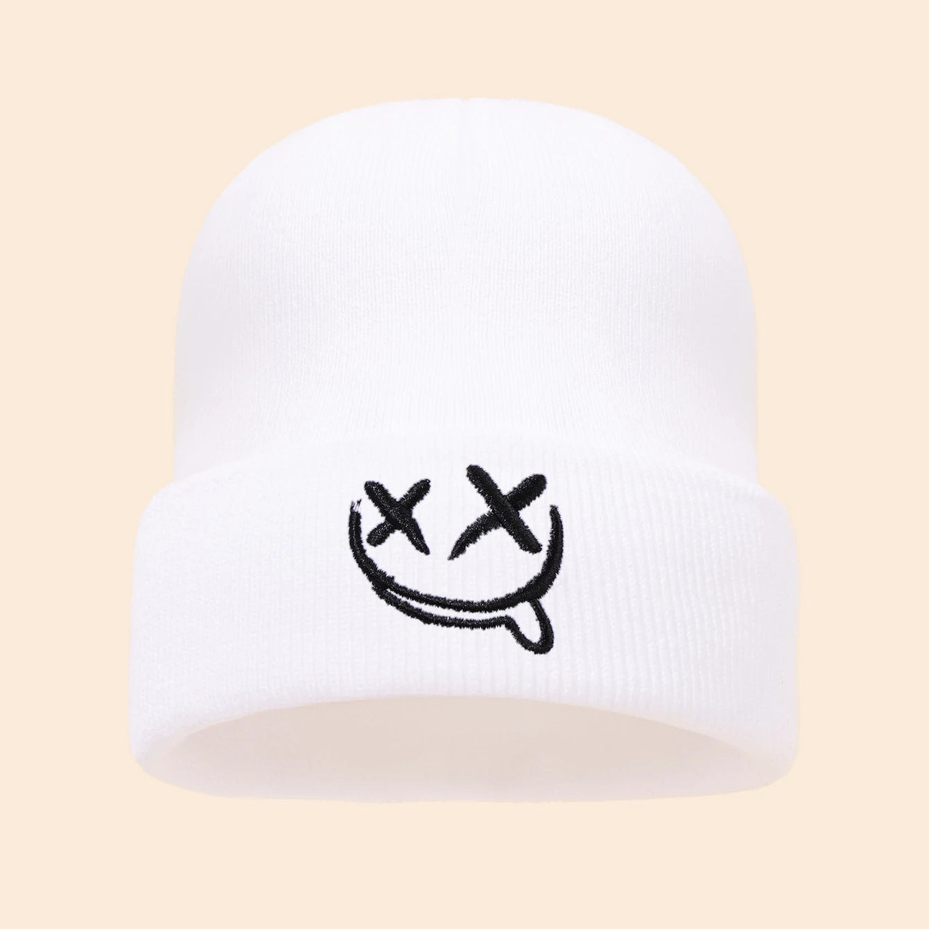 3pcs/2pcs/1pc Autumn/Winter Fashion Warm Knitted Hat, Casual Ear Protection, Halloween Hat, Grimace Embroidered Design, Beanies