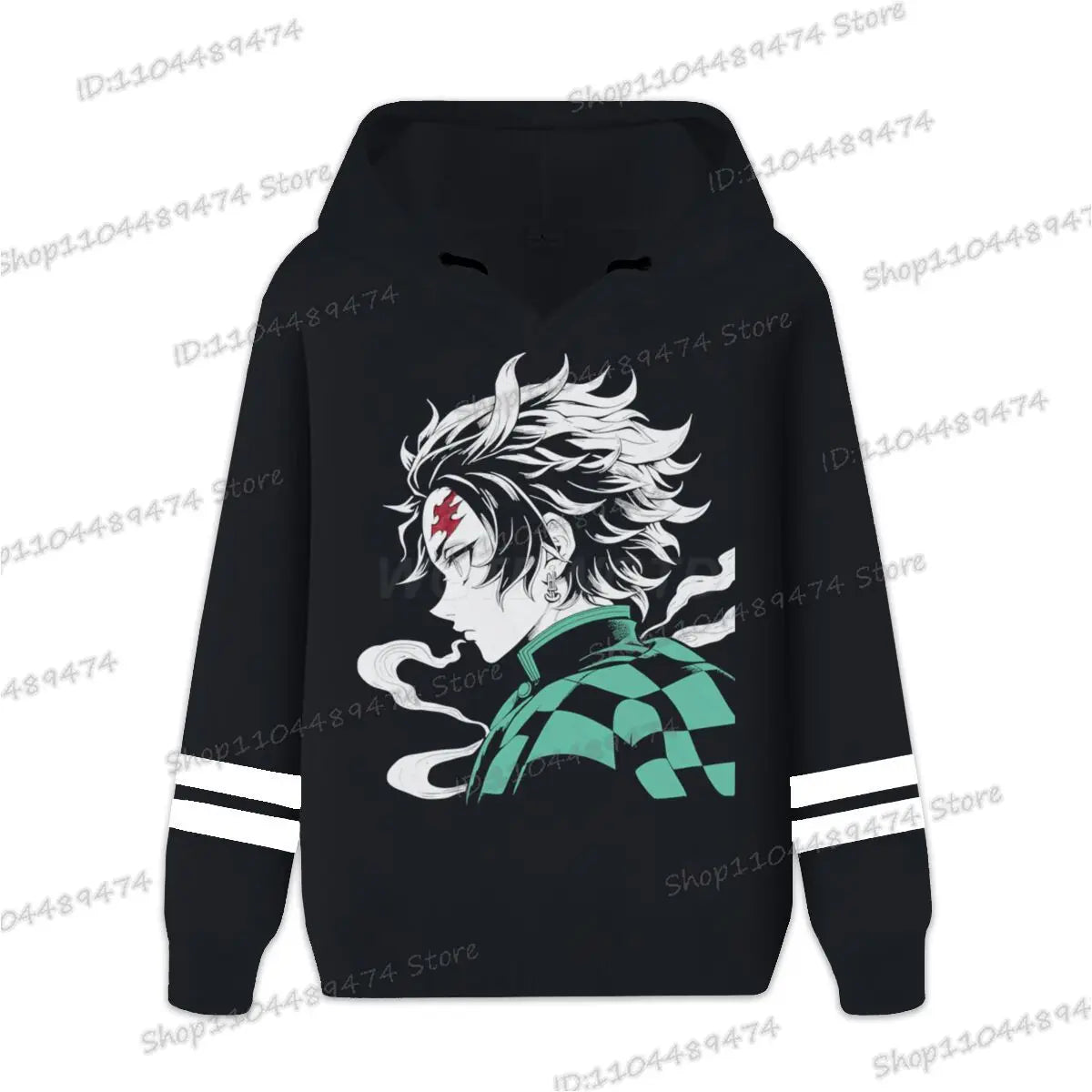 2025 Autumn Winter Kimetsu No Yaiba Hooded Kamado Tanjirou Manga Hoodies Men Women Casual Loose Anime Streetwear Unisex Hoody