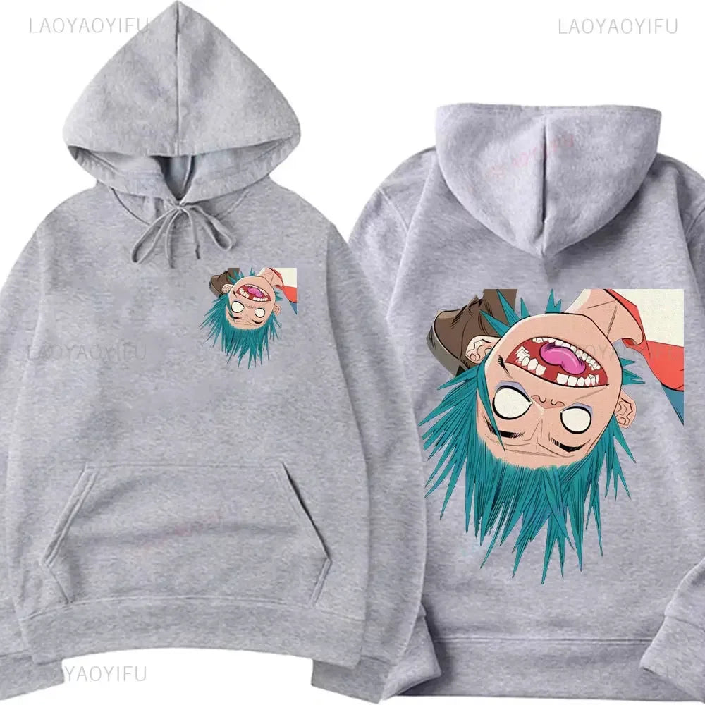 Fashion Gorillaz Rock Band Printed Hoodie  Hoodie Men Streetwear Harajuku Unisex Clothing Pullover New in Hoodies & Sweatshirts