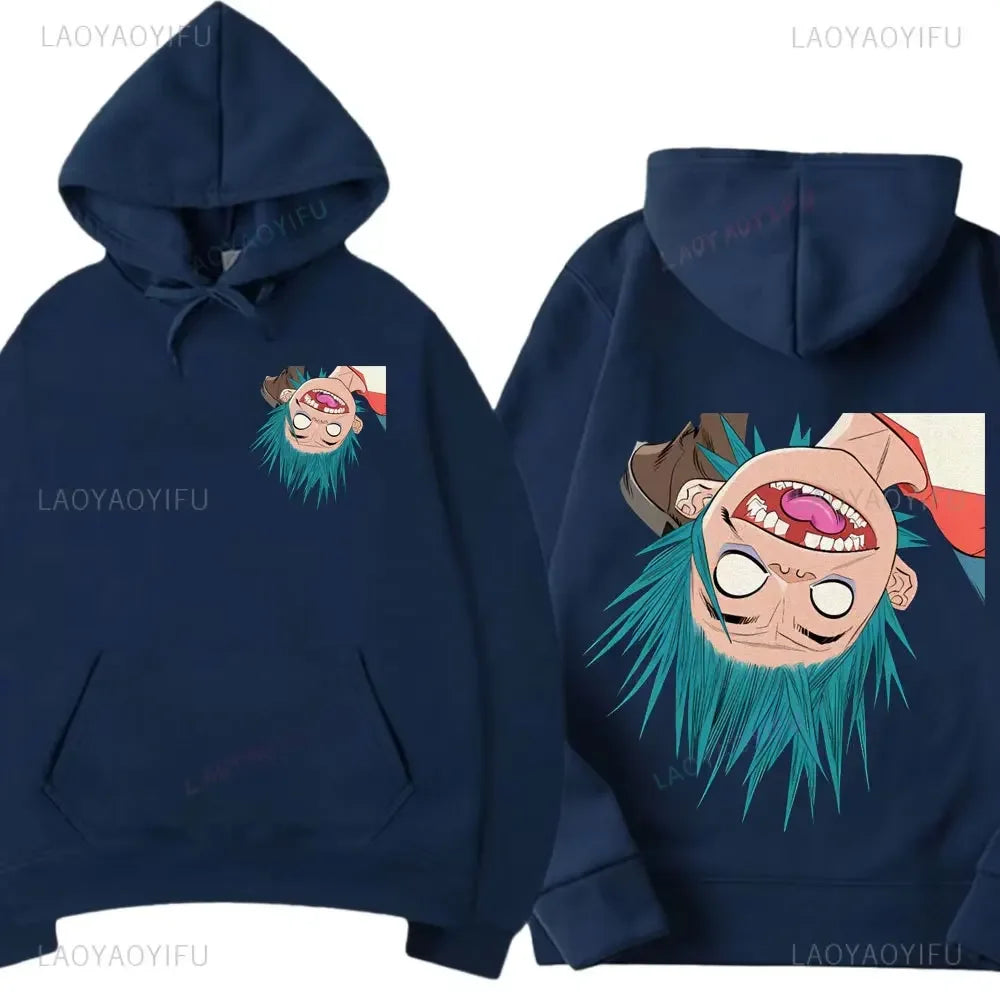 Fashion Gorillaz Rock Band Printed Hoodie  Hoodie Men Streetwear Harajuku Unisex Clothing Pullover New in Hoodies & Sweatshirts