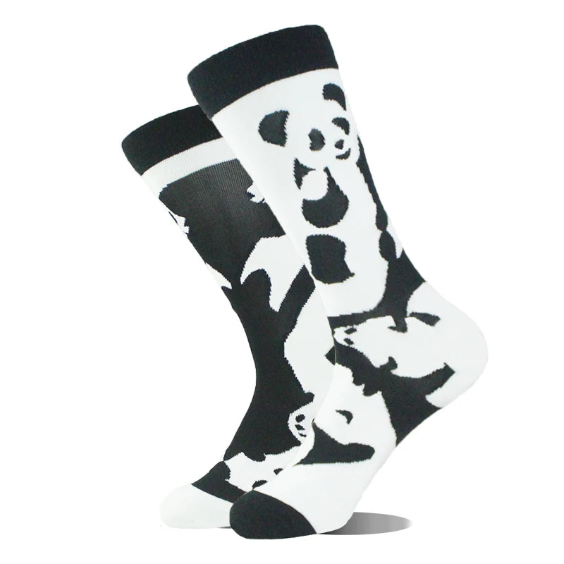 AB Happy Cotton Funny Socks Men Beer Panda Duck Crazy Design Sokken Unisex Novelty Plant Piano Crew Skateboard Calcetines Hombre