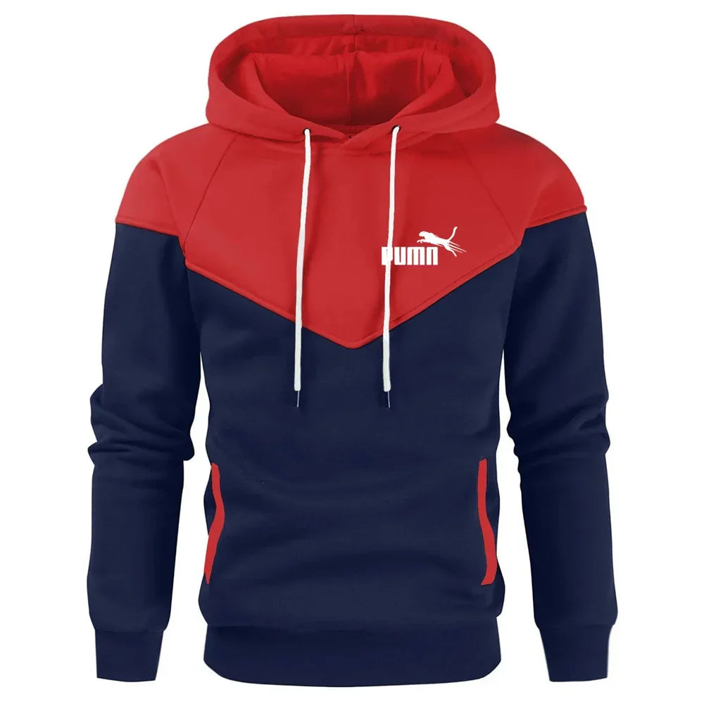 Autumn New Hip Hop Streetwear Fashion Splicing Hoody Animal Print Casual Men's Hoodies Sweatshirts Plus Fleece Tops Pullover