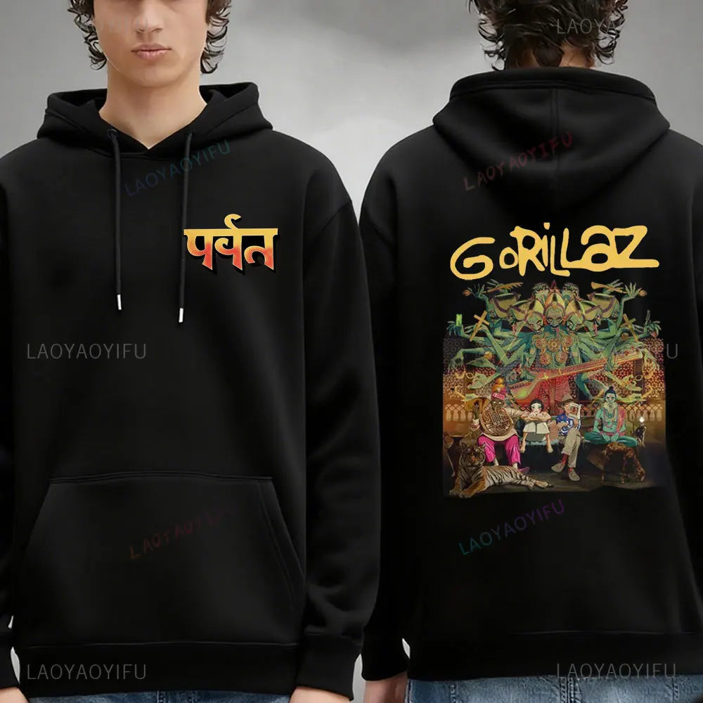 Fashion Gorillaz Rock Band Printed Hoodie  Hoodie Men Streetwear Harajuku Unisex Clothing Pullover New in Hoodies & Sweatshirts