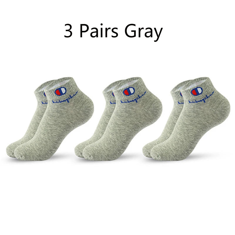 3 Pairs Cotton Socks Men's Ankle Socks Short Soft Breathable Mesh Lightweight Athletic Sports Socks Low Cut Gym Running Sock Man