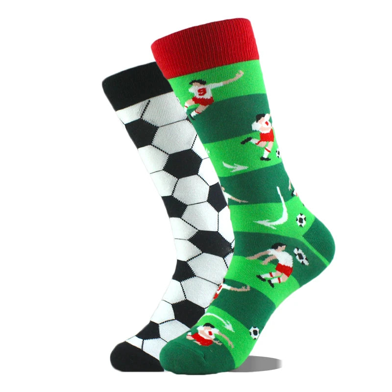 AB Happy Cotton Funny Socks Men Beer Panda Duck Crazy Design Sokken Unisex Novelty Plant Piano Crew Skateboard Calcetines Hombre