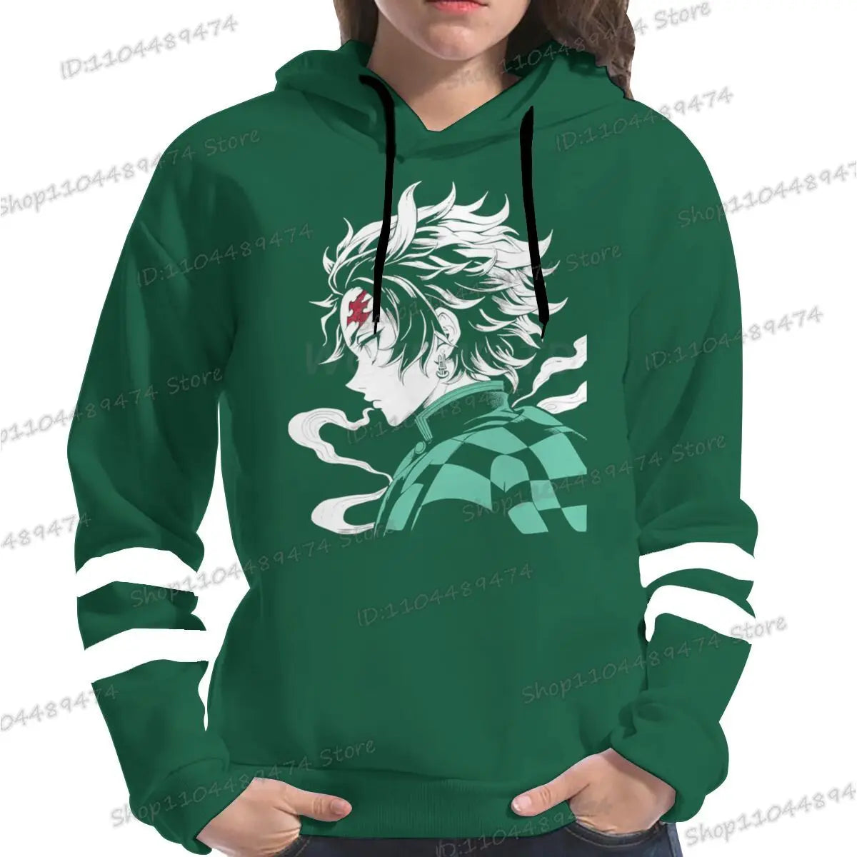 2025 Autumn Winter Kimetsu No Yaiba Hooded Kamado Tanjirou Manga Hoodies Men Women Casual Loose Anime Streetwear Unisex Hoody