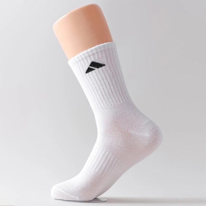 20 Pairs Men's High Waist Solid Unisex Sports Socks Black White Breathable Mid-Calf Casual All-Season Simple Versatile