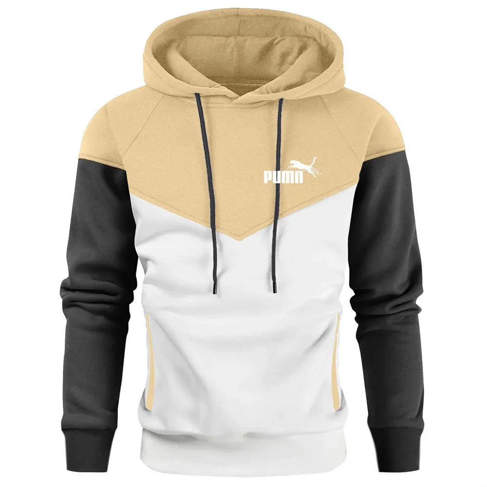 Autumn New Hip Hop Streetwear Fashion Splicing Hoody Animal Print Casual Men's Hoodies Sweatshirts Plus Fleece Tops Pullover