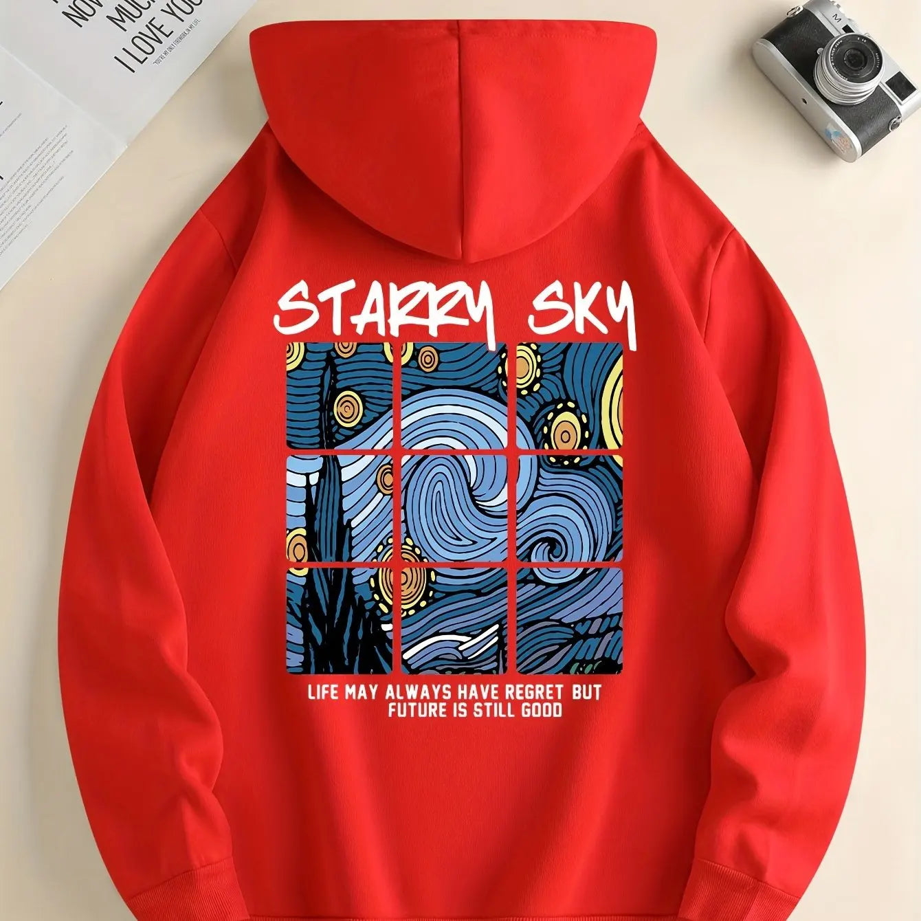 Mens Loose Tracksuit Casual Printing Sweatshirt High Quality Hot Sales Versatile Pullover Trend Black White Street Tops Clothing