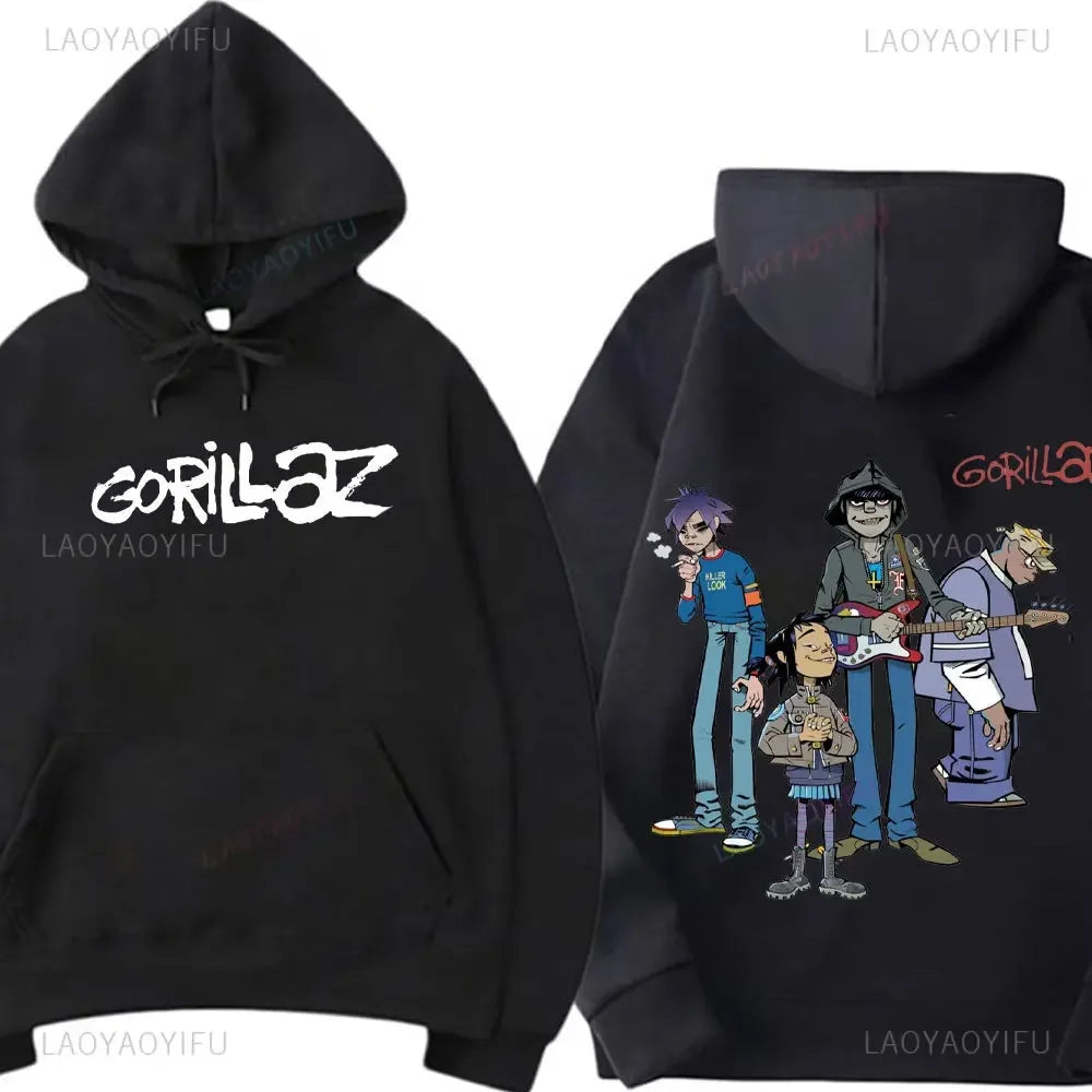 Fashion Gorillaz Rock Band Printed Hoodie  Hoodie Men Streetwear Harajuku Unisex Clothing Pullover New in Hoodies & Sweatshirts