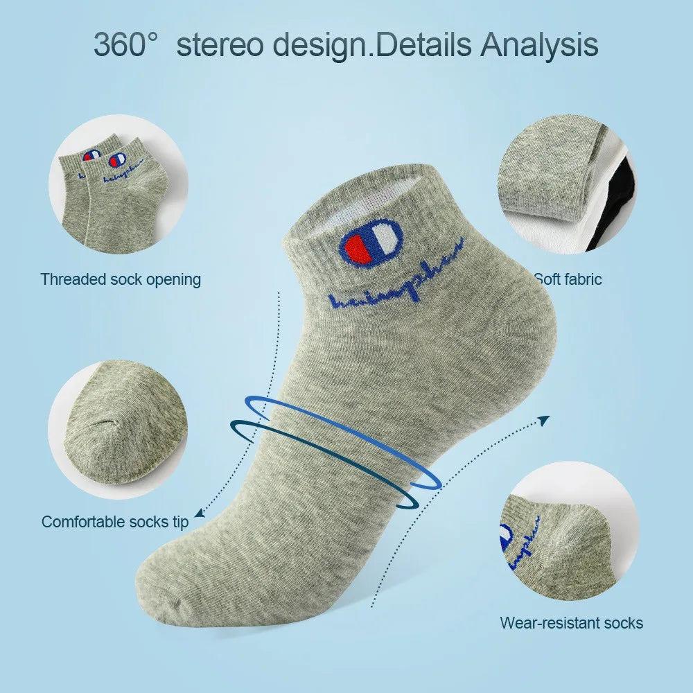 3 Pairs Cotton Socks Men's Ankle Socks Short Soft Breathable Mesh Lightweight Athletic Sports Socks Low Cut Gym Running Sock Man