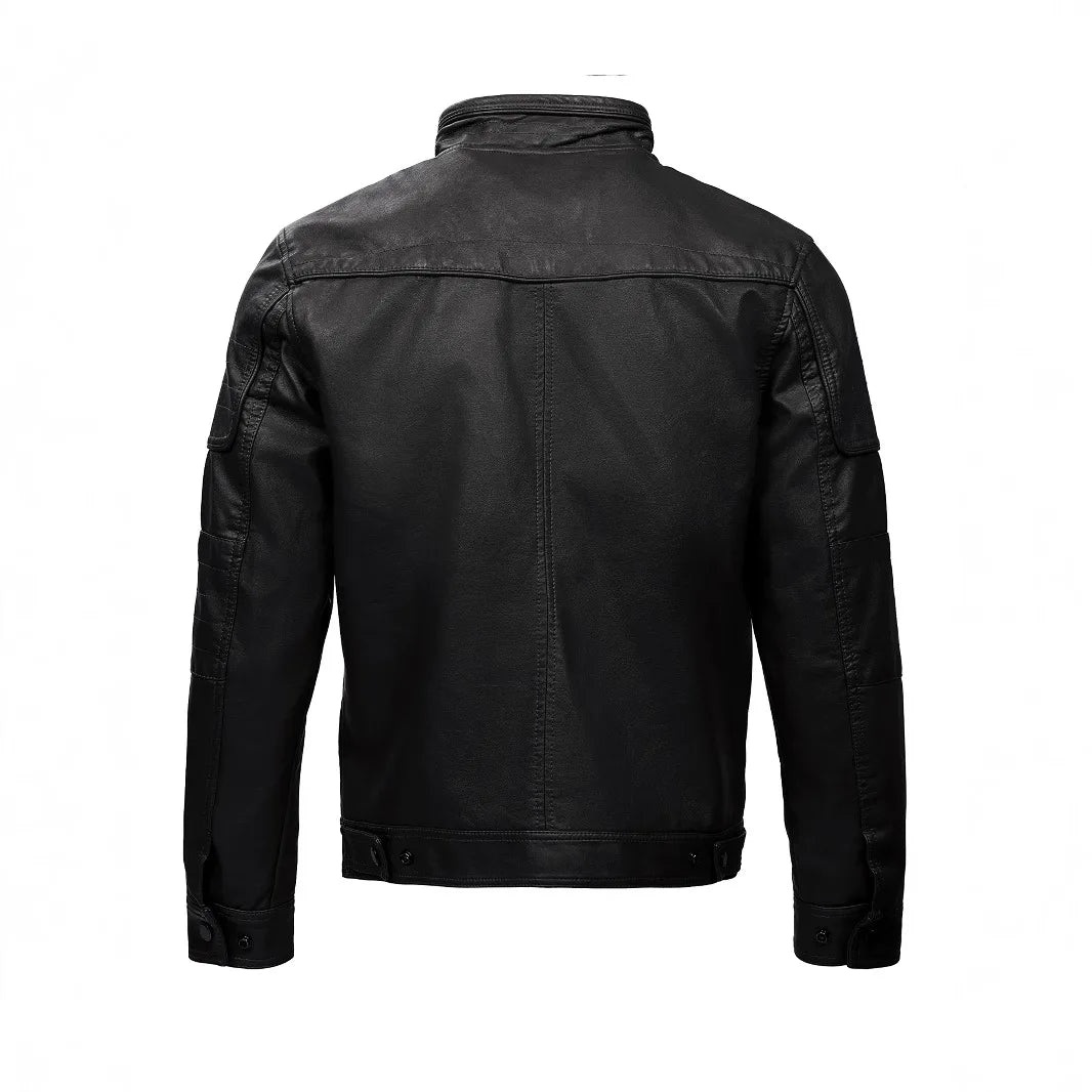 Men's PU Leather Jacket Motorcycle Jacket Autumn Winter Thick Cycling Suit Korean Man Jacket Jacket Men's Motorcycle Jacket