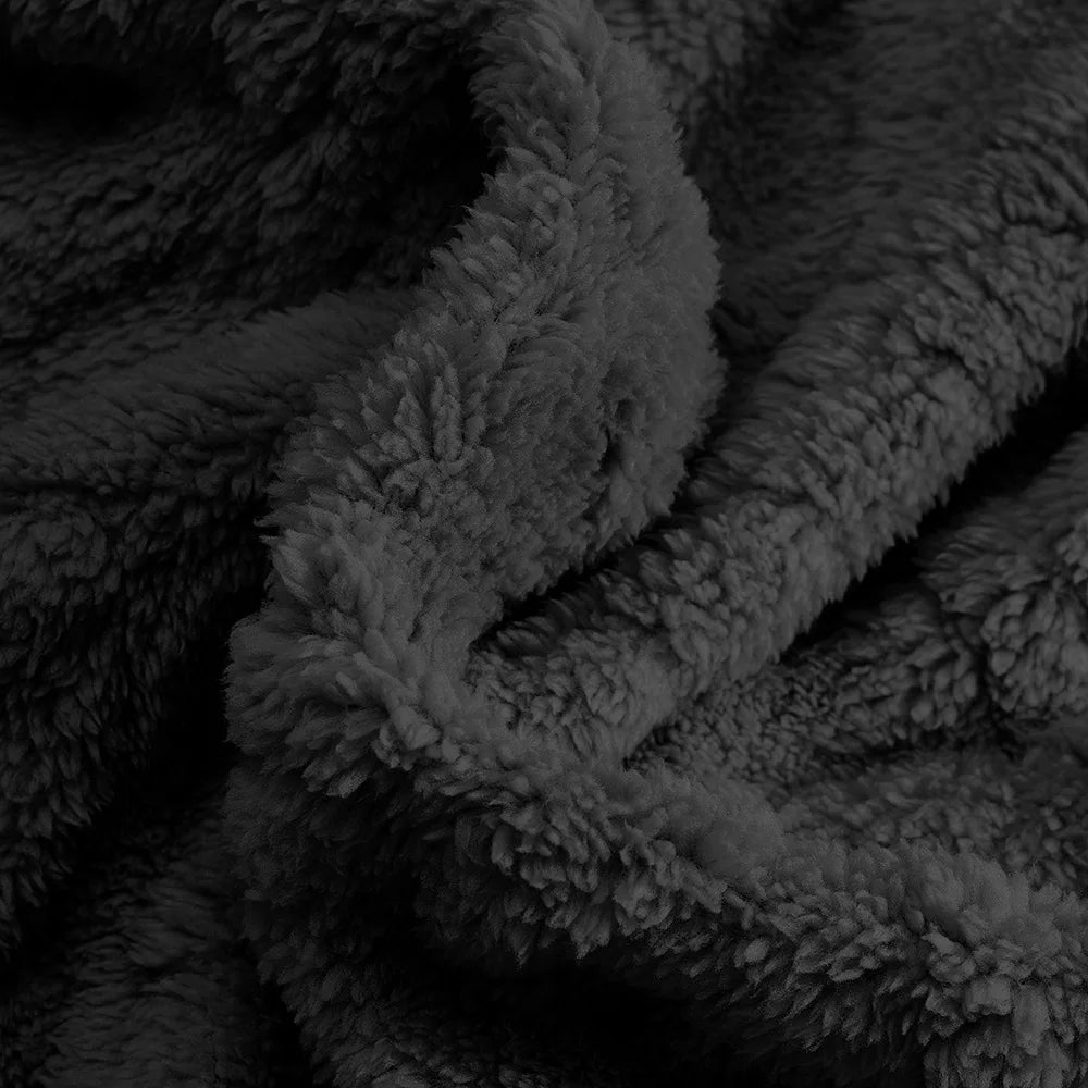 Autumn and winter leisure men's high street jacquard double-sided velvet hooded sports trend pullover sweater jacket