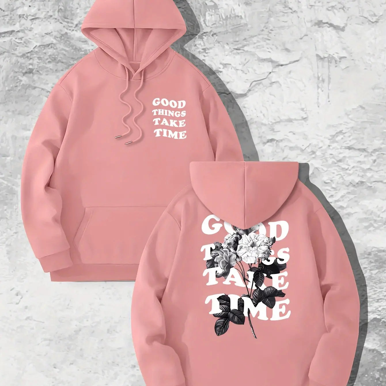 2025 unisex hooded sweatshirt men's solid color sweatshirt men's and women's long sleeved plug-in pocket pullover