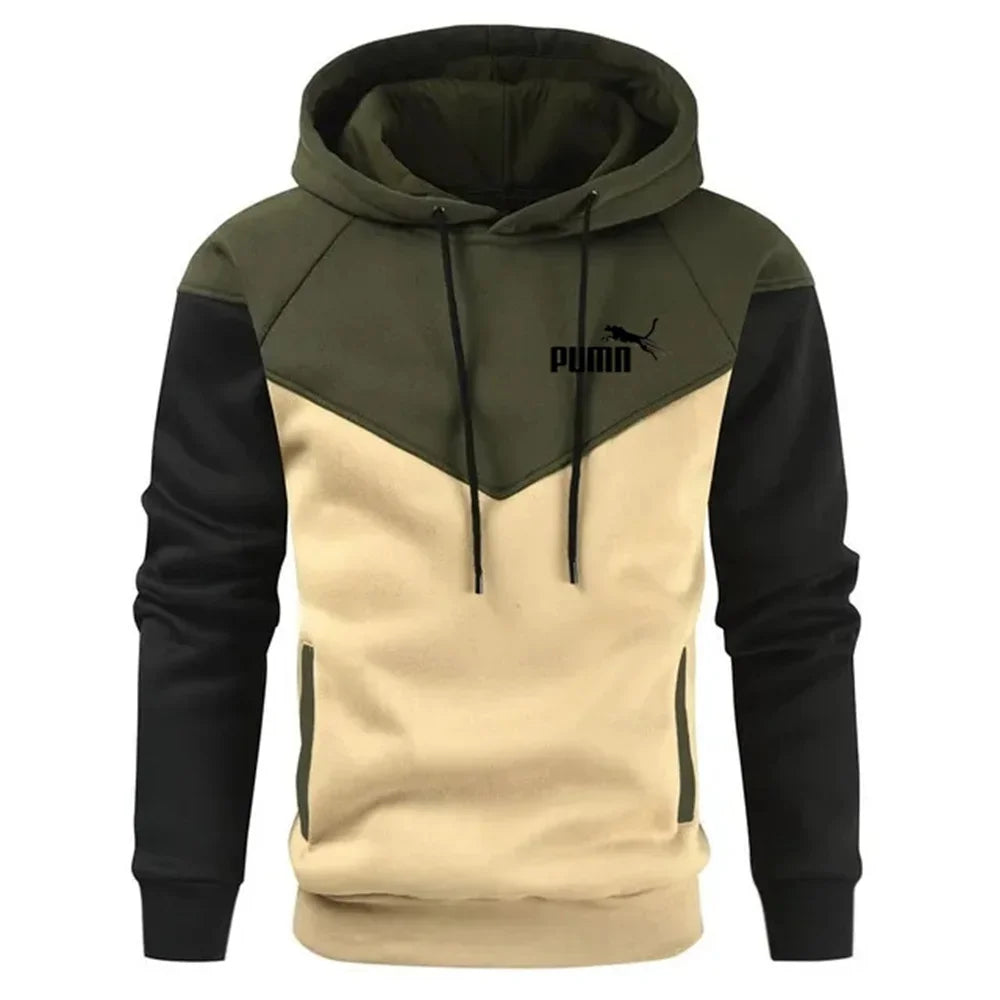 Autumn New Hip Hop Streetwear Fashion Splicing Hoody Animal Print Casual Men's Hoodies Sweatshirts Plus Fleece Tops Pullover