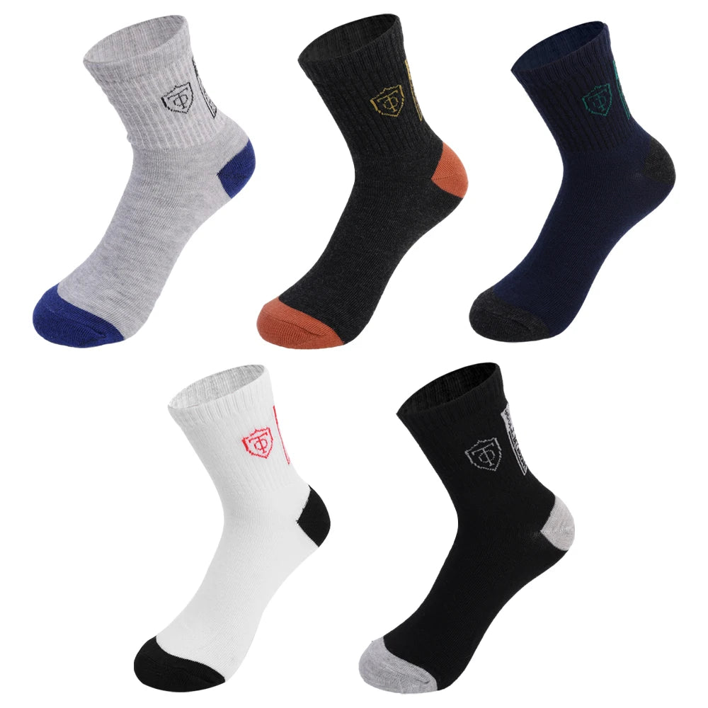 Breathable Cotton Sports Stockings Men Bamboo Fiber Autumn and Winter Men Socks Sweat Absorption Deodorant Business Sox