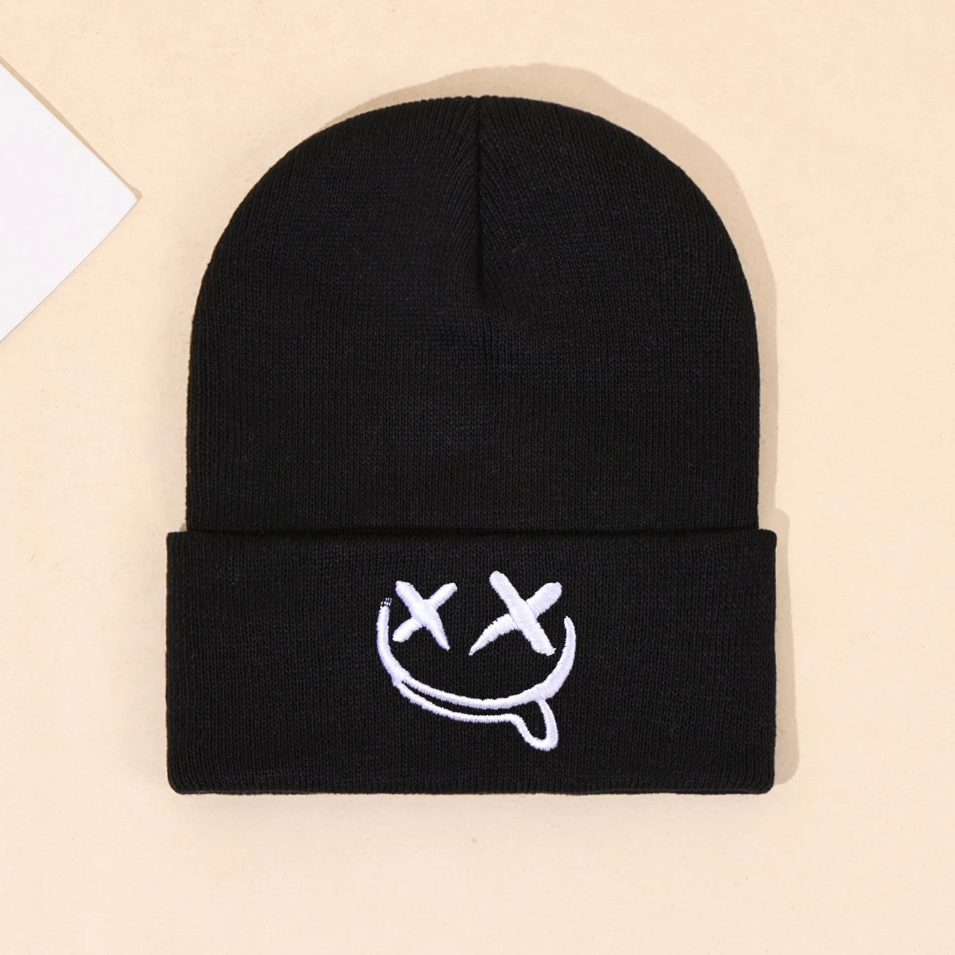 3pcs/2pcs/1pc Autumn/Winter Fashion Warm Knitted Hat, Casual Ear Protection, Halloween Hat, Grimace Embroidered Design, Beanies