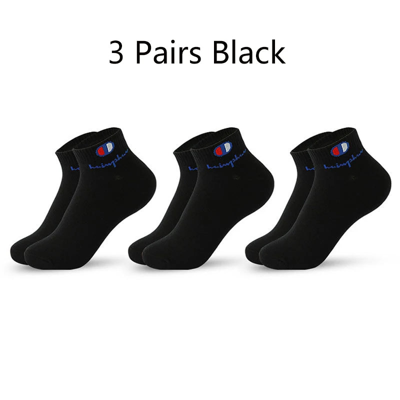 3 Pairs Cotton Socks Men's Ankle Socks Short Soft Breathable Mesh Lightweight Athletic Sports Socks Low Cut Gym Running Sock Man